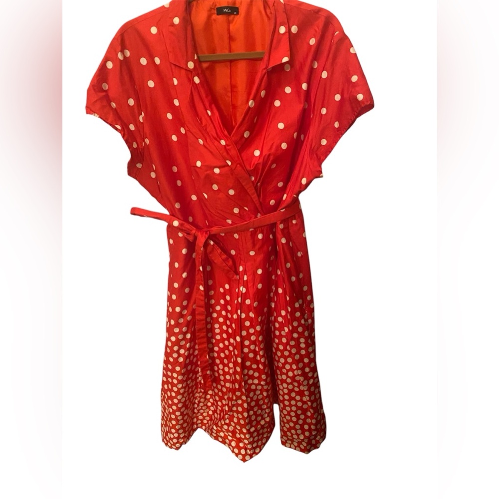 M&Co retro red and white polka dress